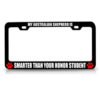 honor student license plate frame