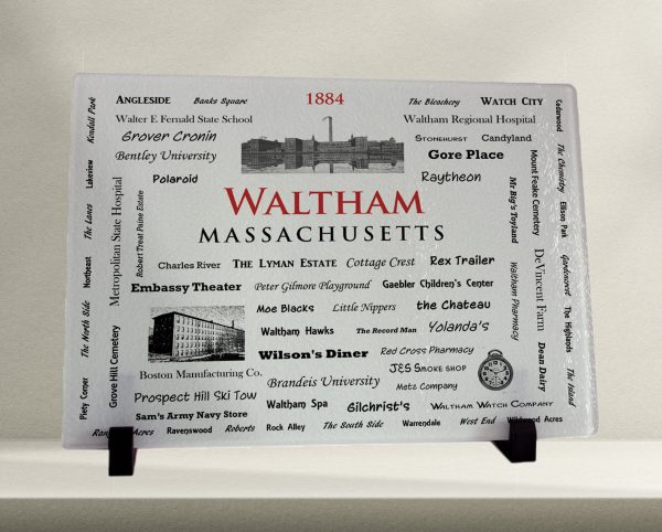 Waltham Word Art Cutting Board