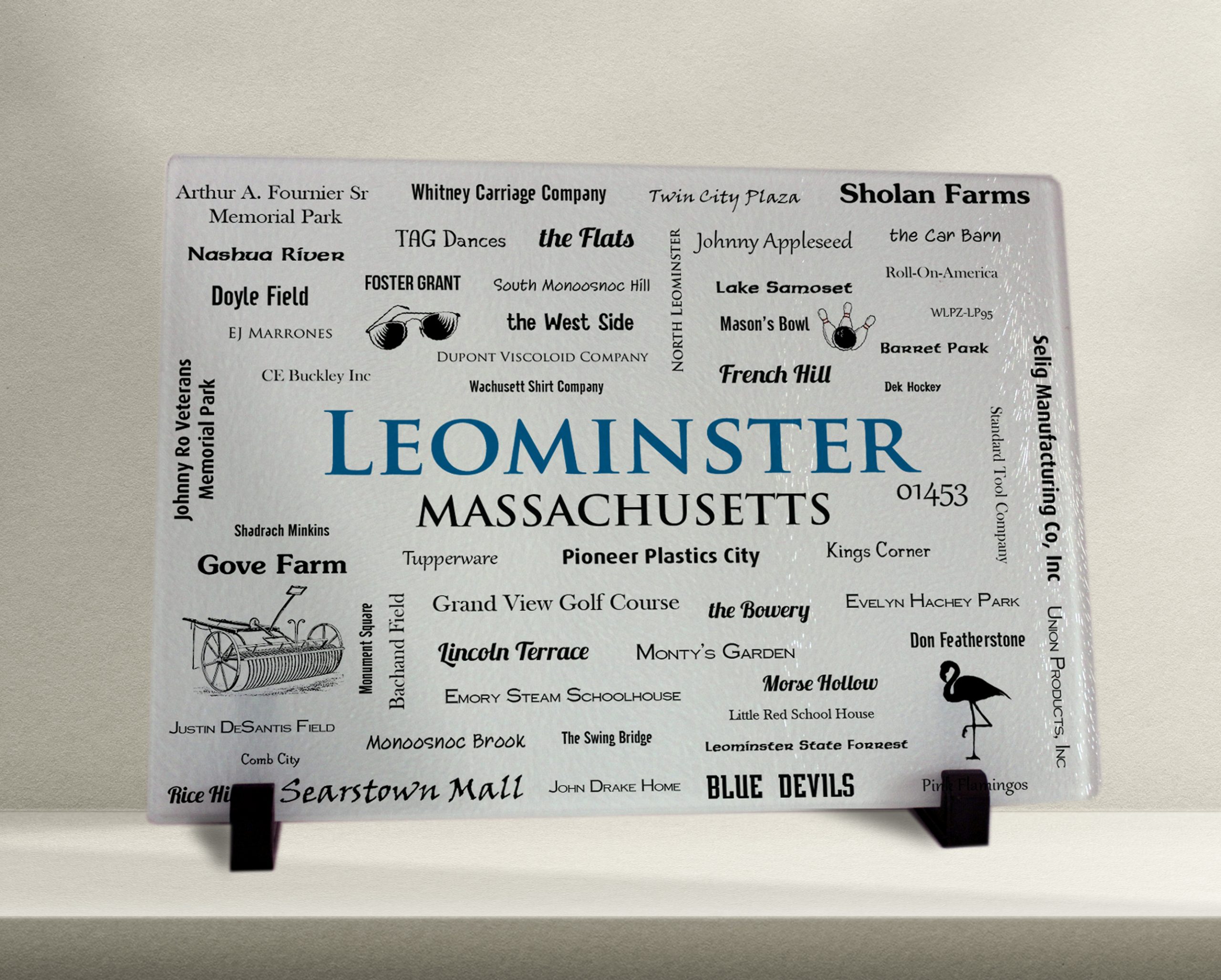 Leominster Word Art Cutting Board