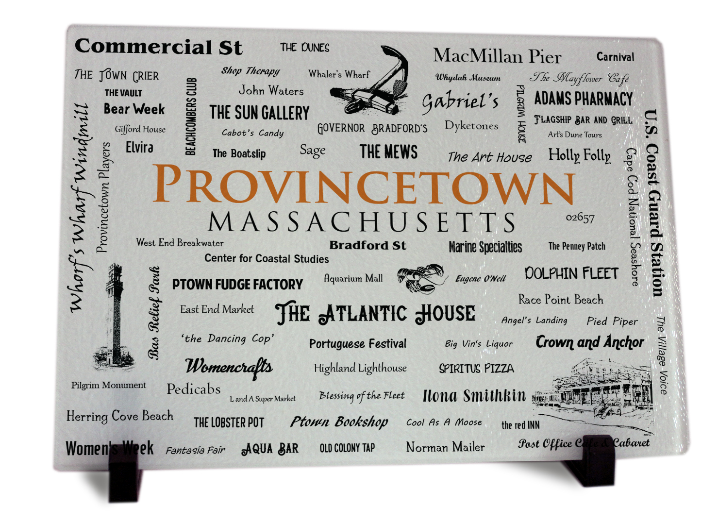 Provincetown cutting board display
