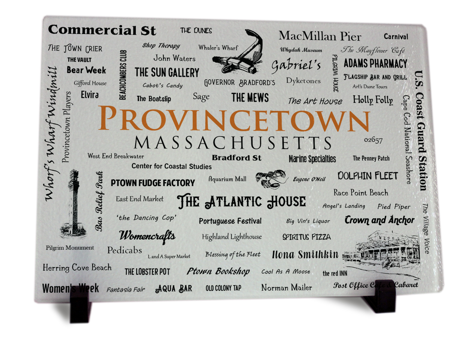 Provincetown cutting board display