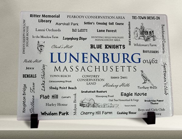 Lunenburg Word Art Cutting Board