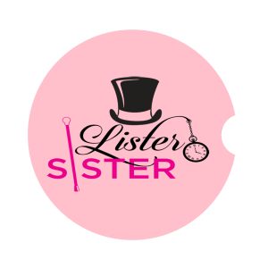 Lister Sister Car Coaster Top Hat Pink style 1