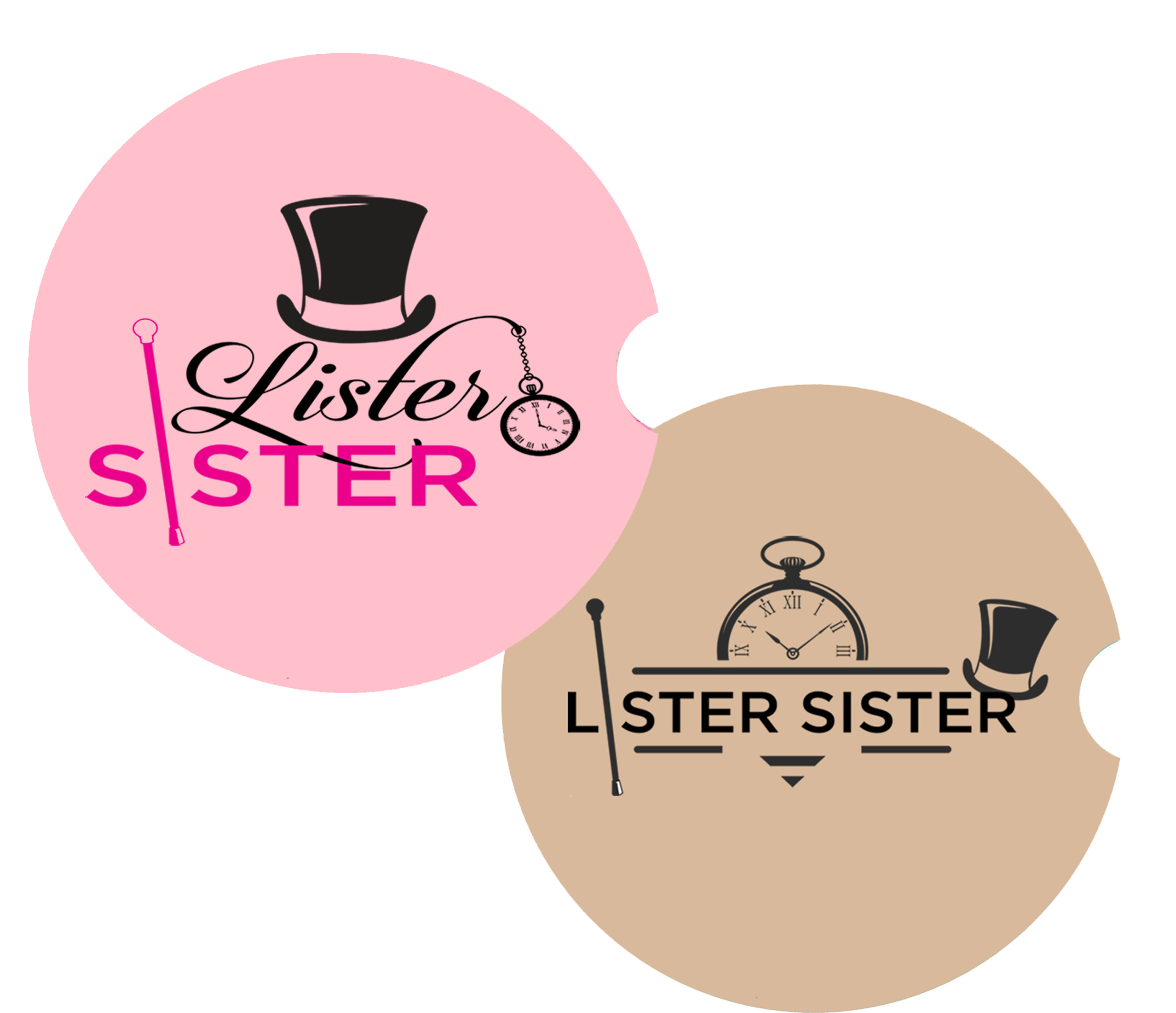 Lister sisters car coasters