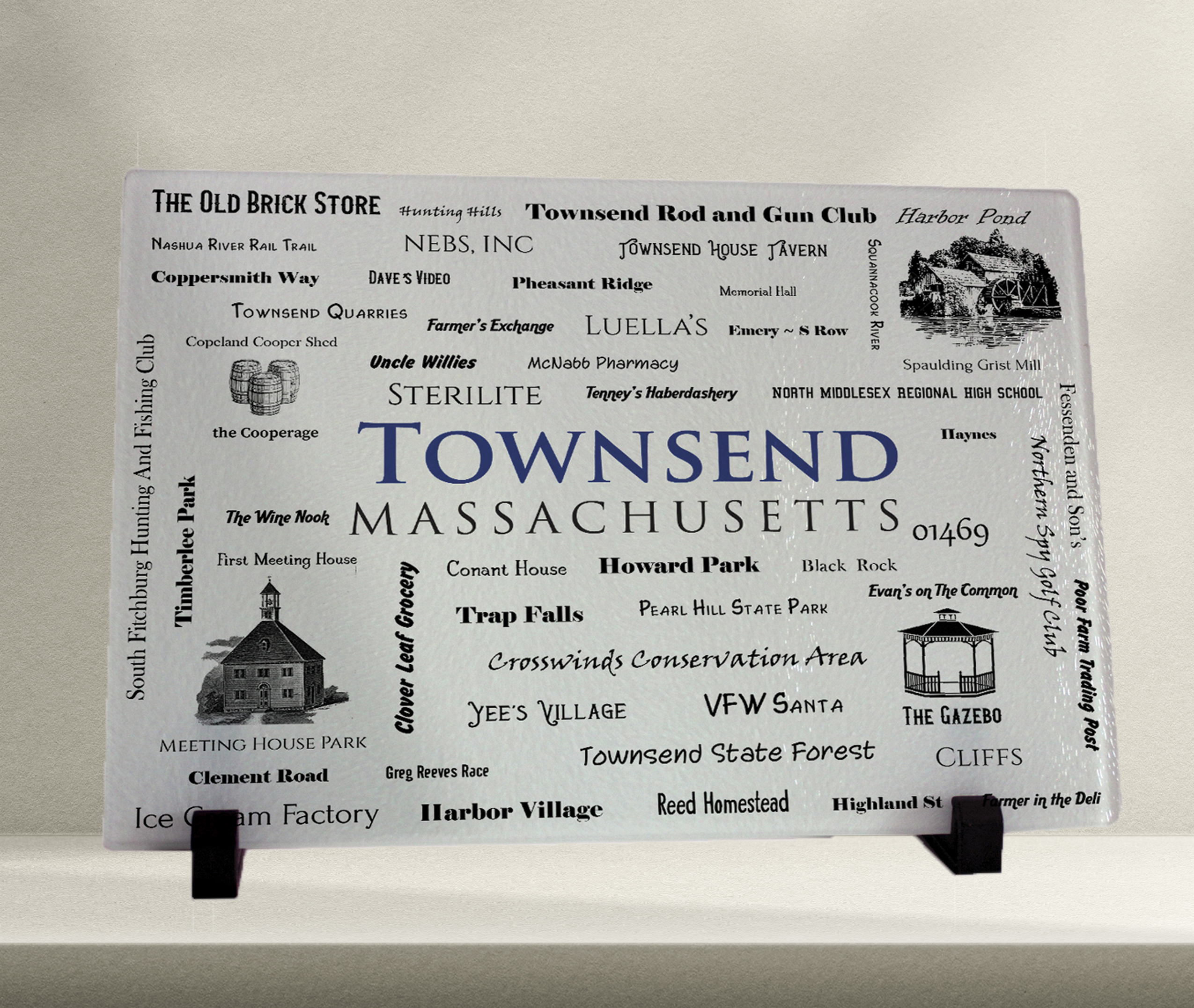Townsend Word Art Cutting Board