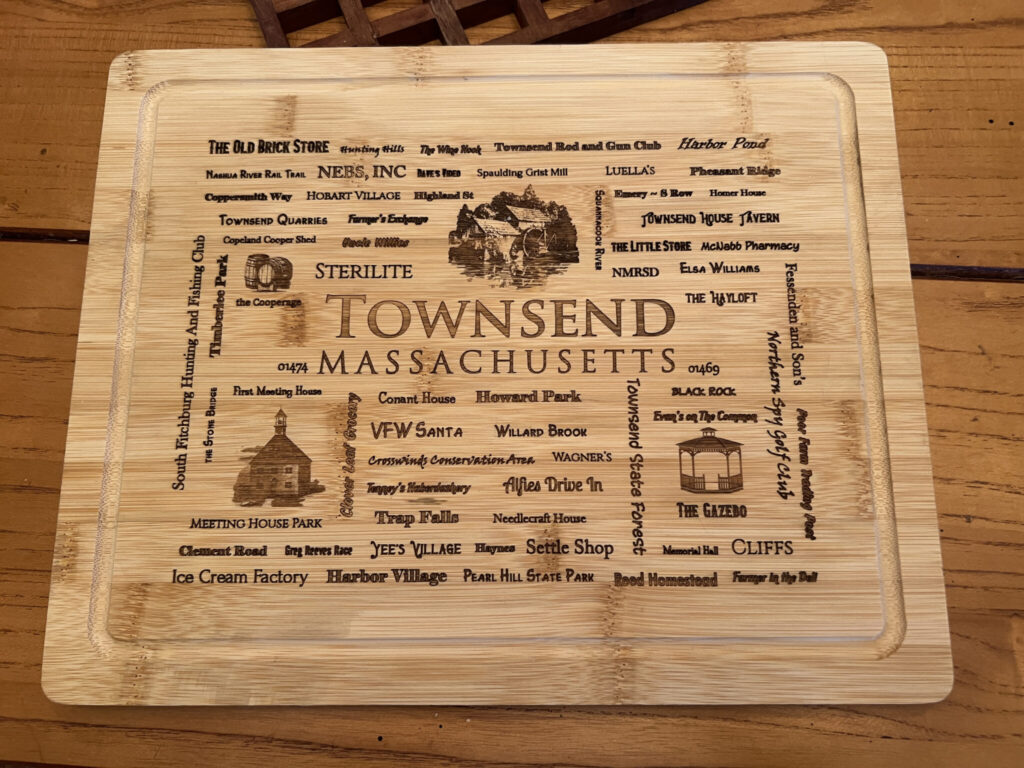 Townsend Word Art Charcuterie Board Unique and Unconventional