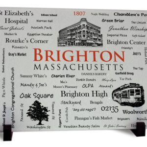 Brighton MA Word Art Cutting Board
