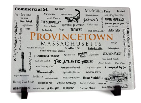 Provincetown MA Word Art Cutting Board