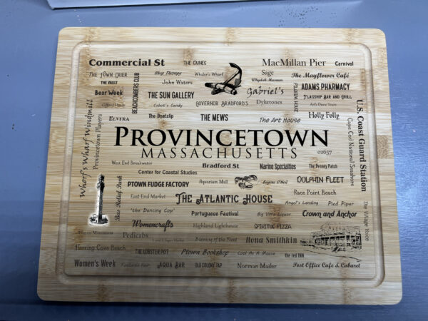 Provincetown Word Art Charcuterie Board