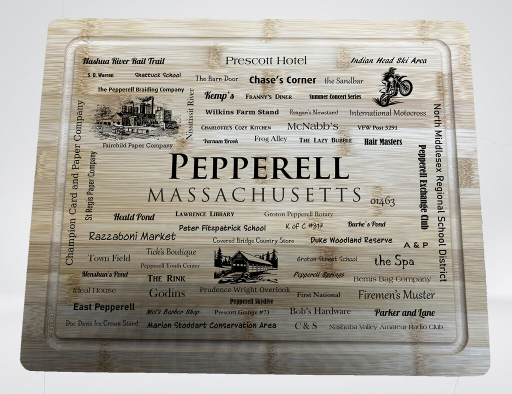 Pepperell Word Art Charcuterie Board